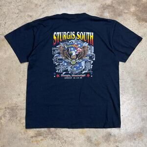 Y2K 2006 STURGIS Black Pocket T-Shirt